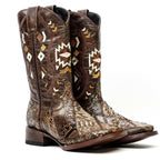 Chameleon Python Boots (Youth) - Square Toe (R003) - Gomez Western Wear