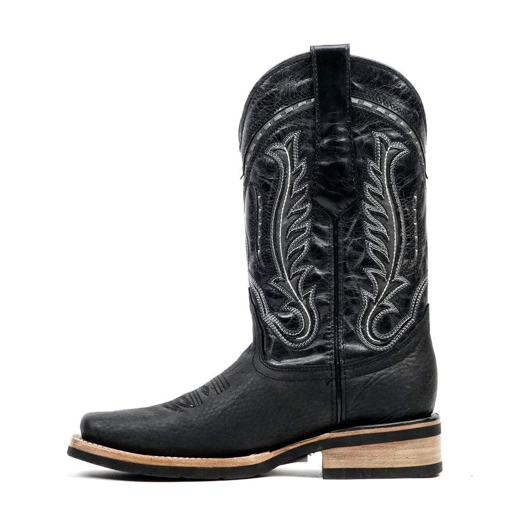 Cheyenne Black Cowboy Boots - Slip-Resistant Sole - Rodeo Toe (E28) - Gomez Western Wear