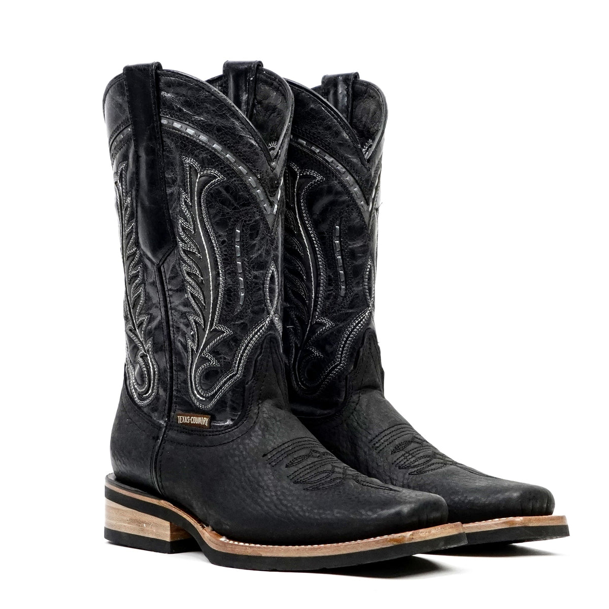 Cheyenne Black Cowboy Boots - Slip-Resistant Sole - Rodeo Toe (E28) - Gomez Western Wear