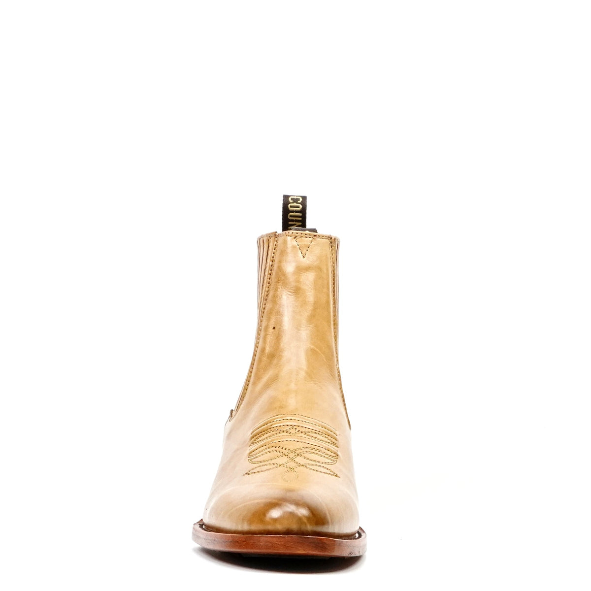 Clayton Gold Ankle Boots - Roper Toe (E964) - Gomez Western Wear