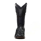 Connor Platinum Pirarucu Fish Boots - Black - Square Toe - Gomez Western Wear