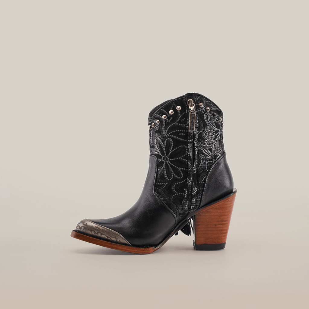 Dallas Fringe Bootie Black - J Toe - Gomez Western Wear