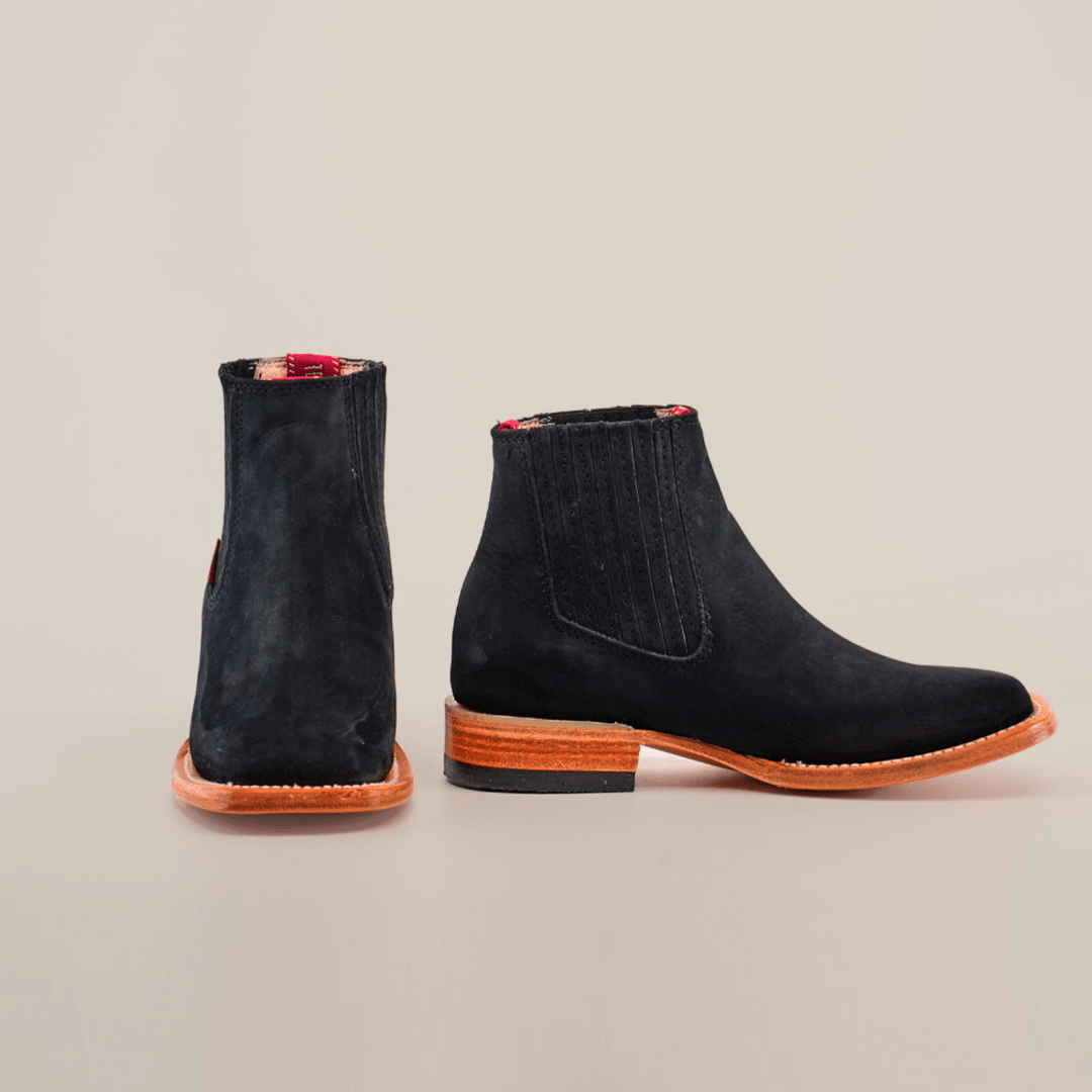 E1200 Joven Nobuck Negro H-Pato - Gomez Western Wear