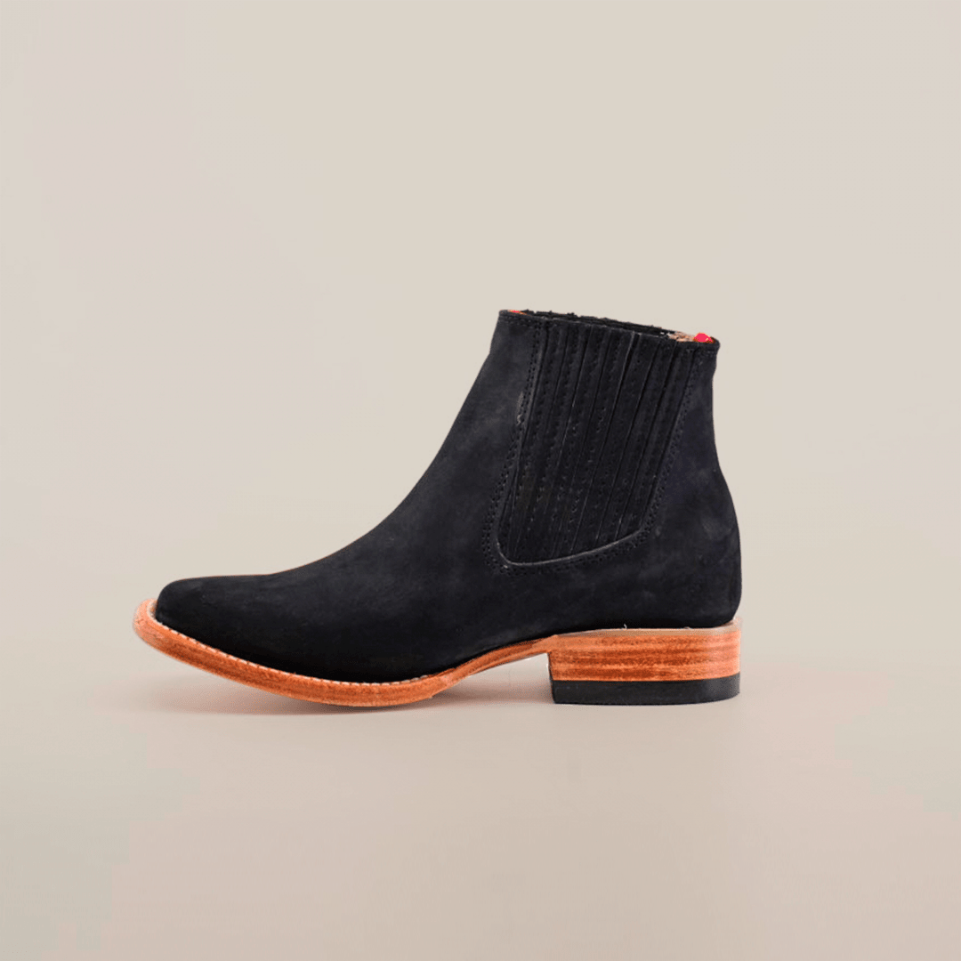 E1200 Joven Nobuck Negro H-Pato - Gomez Western Wear