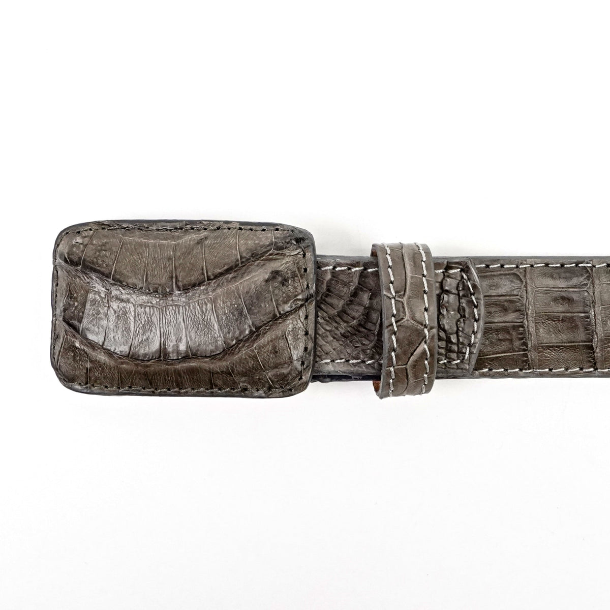 Exotic Full Quilt Caiman Belt - Serpentine (C-001) - Gomez Western Wear