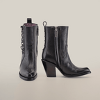 Francia Rings Bootie Black - J Toe - Gomez Western Wear