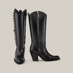 Francia Rings Tall Shaft Black - J Toe - Gomez Western Wear