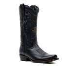 Grisly Cowboy Boots - Black - Narrow Square Toe (E484) - Gomez Western Wear