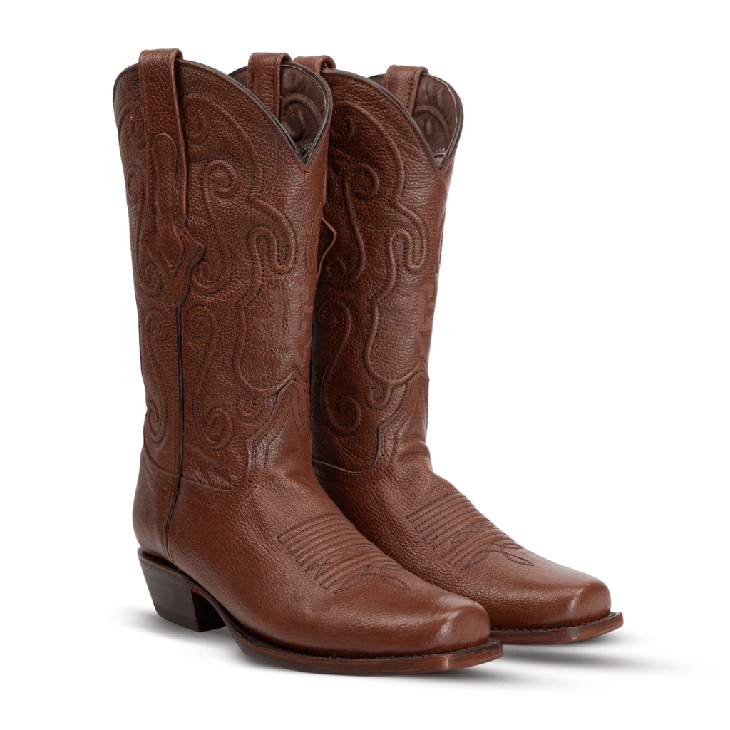 Grisly Cowboy Boots - Brown - Narrow Square Toe (E484) - Gomez Western Wear