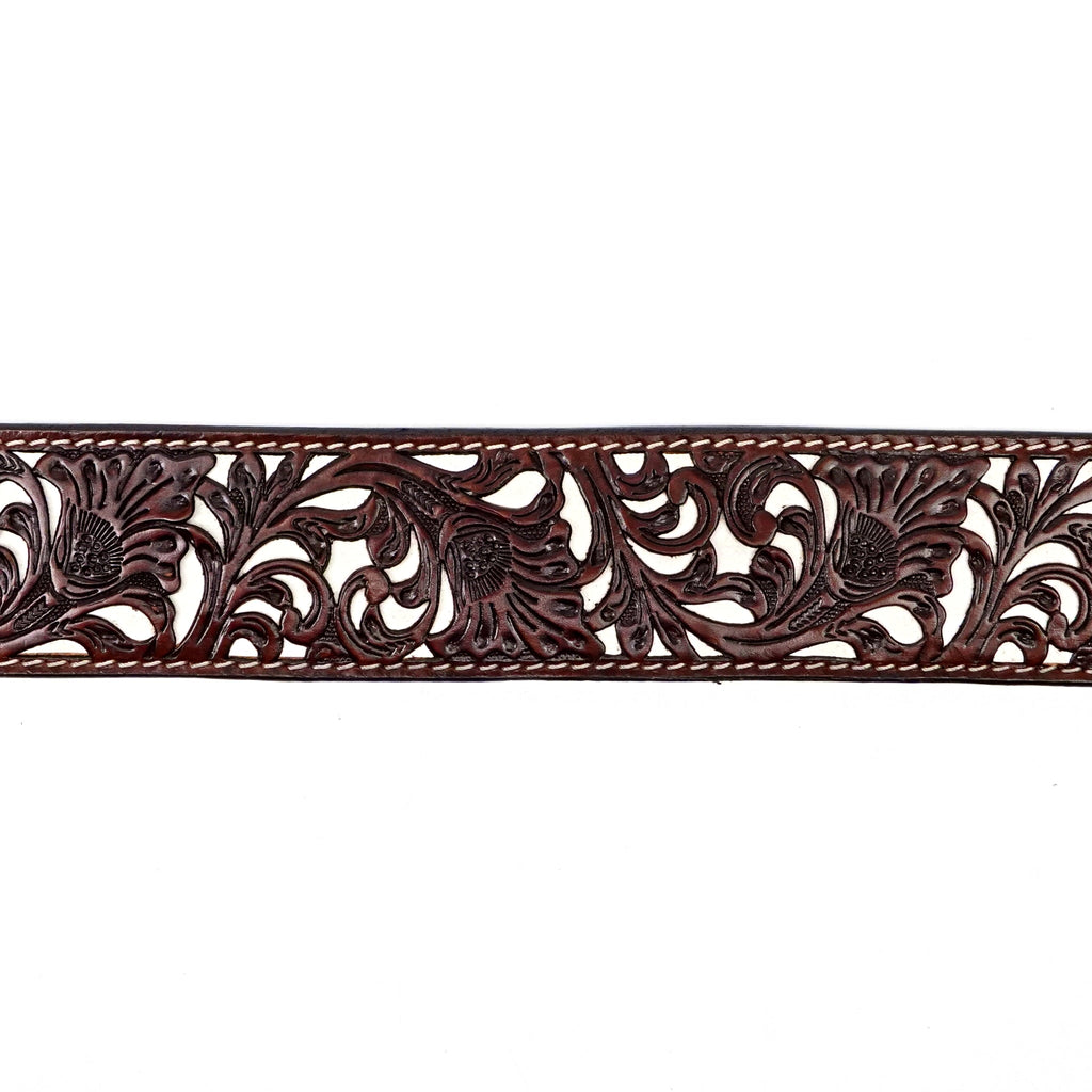Hand-Tooled Leather Belt (MOD10) - Gomez Western Wear