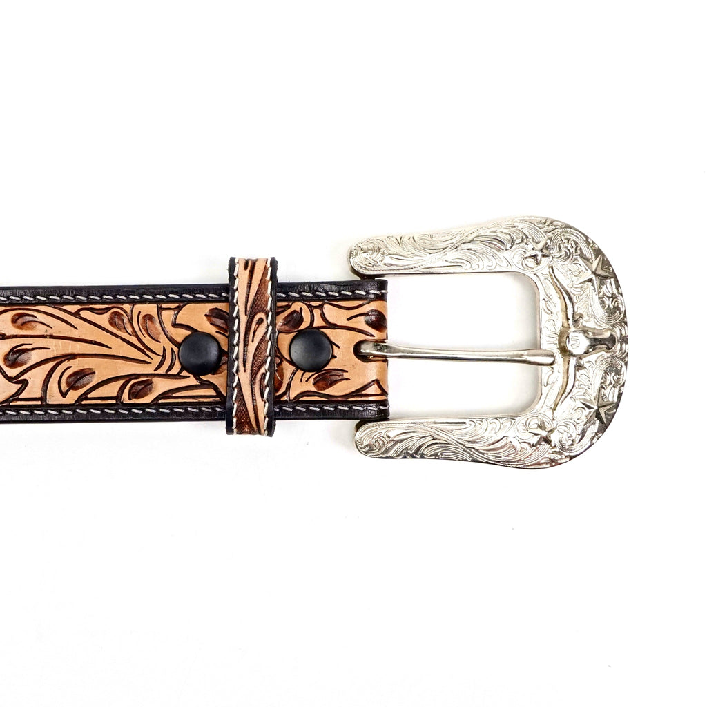 Hand-Tooled Leather Belt (MOD5) - Gomez Western Wear