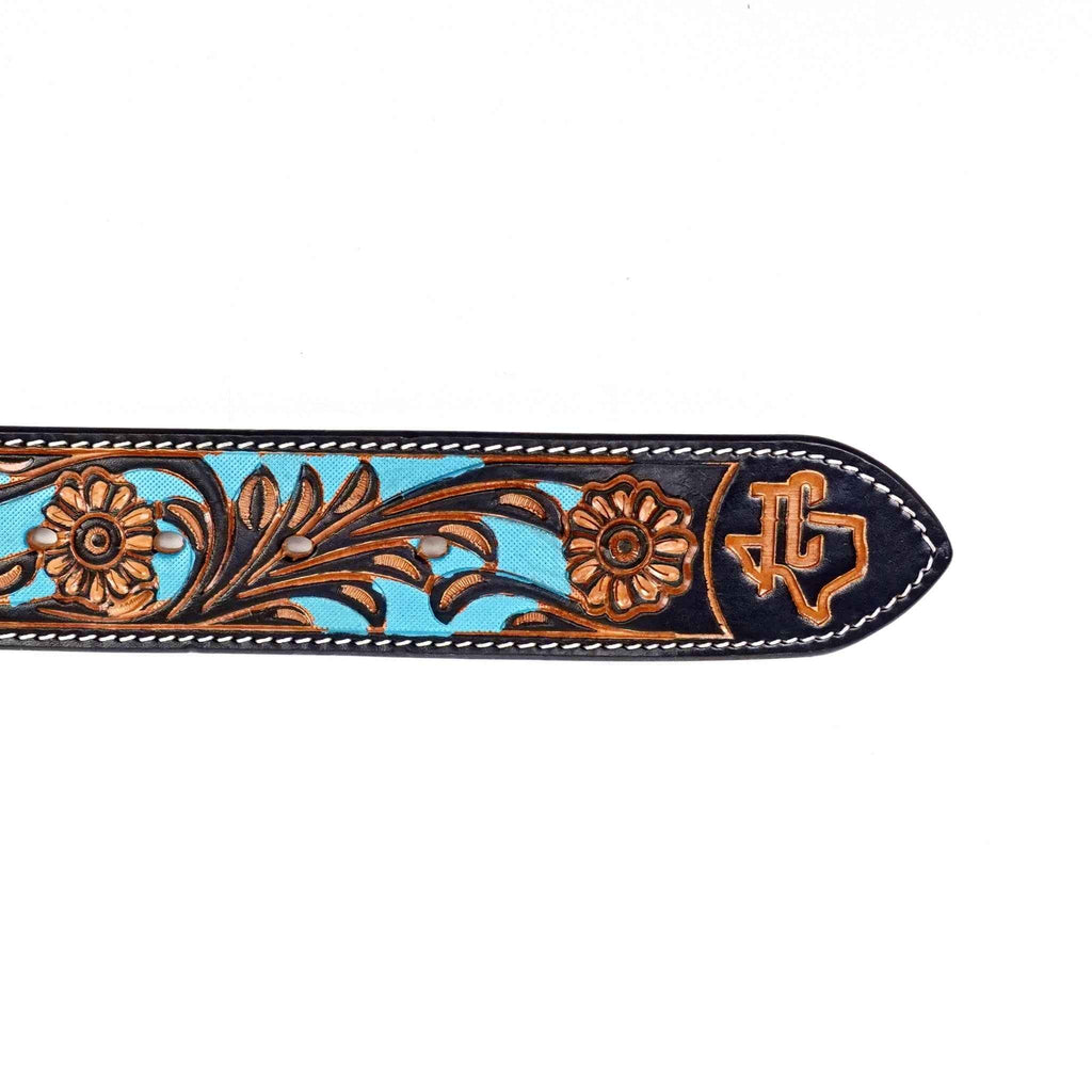 Hand-Tooled Leather Belt (MOD9) - Gomez Western Wear