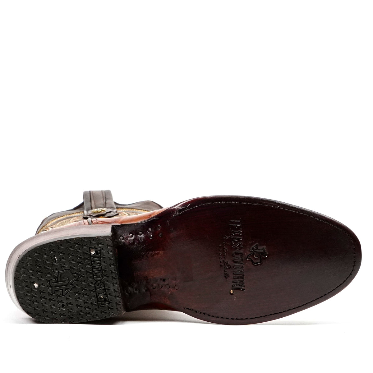 James Alligator Belly Boots - Cognac - Roper Toe - Gomez Western Wear