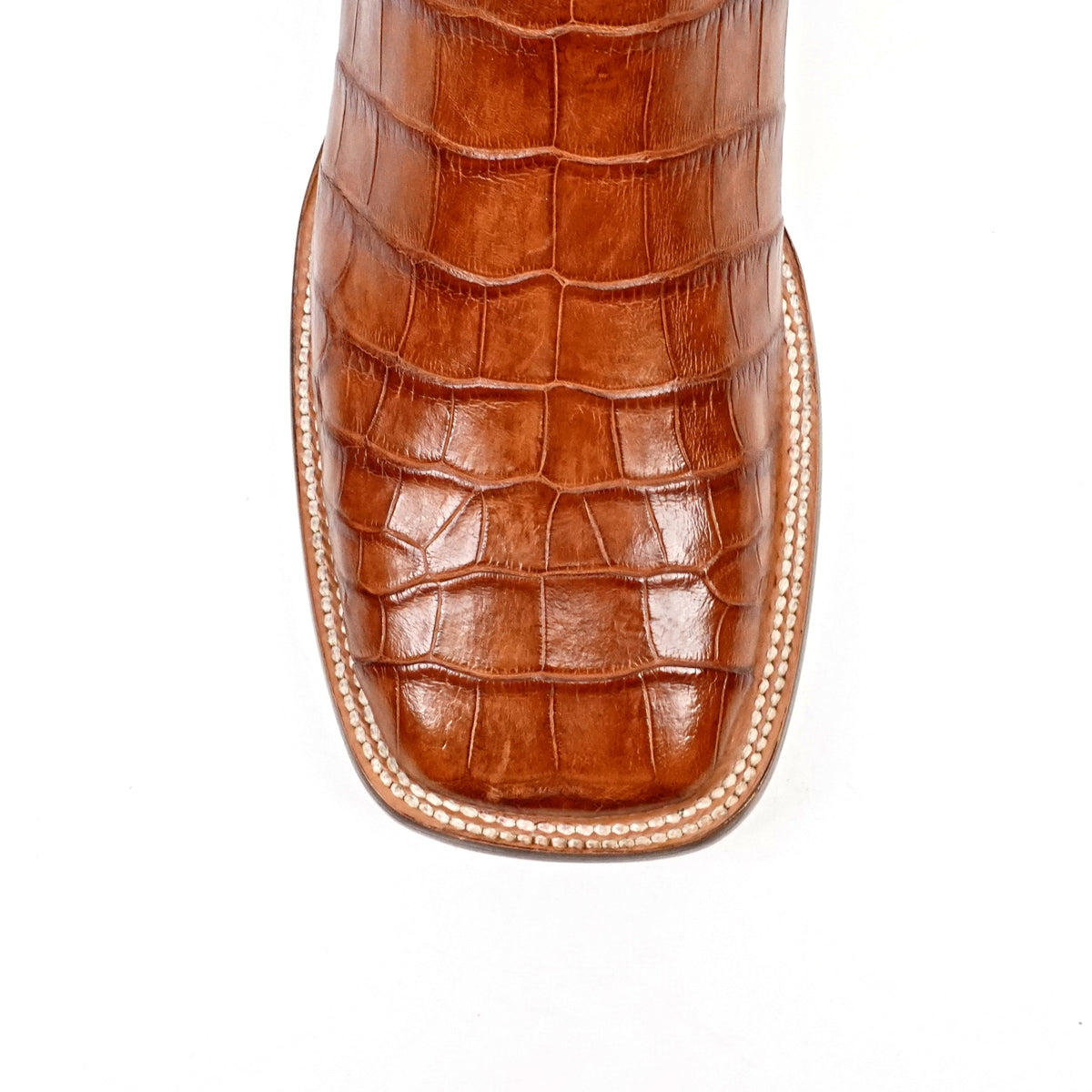 James Alligator Belly Boots - Cognac - Square Toe (LG10) - Gomez Western Wear