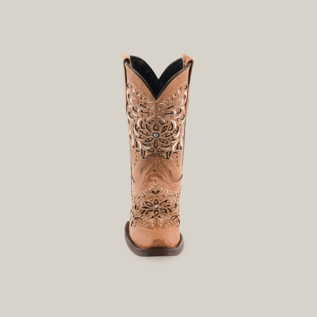Kiara Crystals Fawn - Snip Toe - Gomez Western Wear