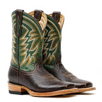 Kids Shrunken Choco Leather Boots - Square Toe (E3002) - Gomez Western Wear