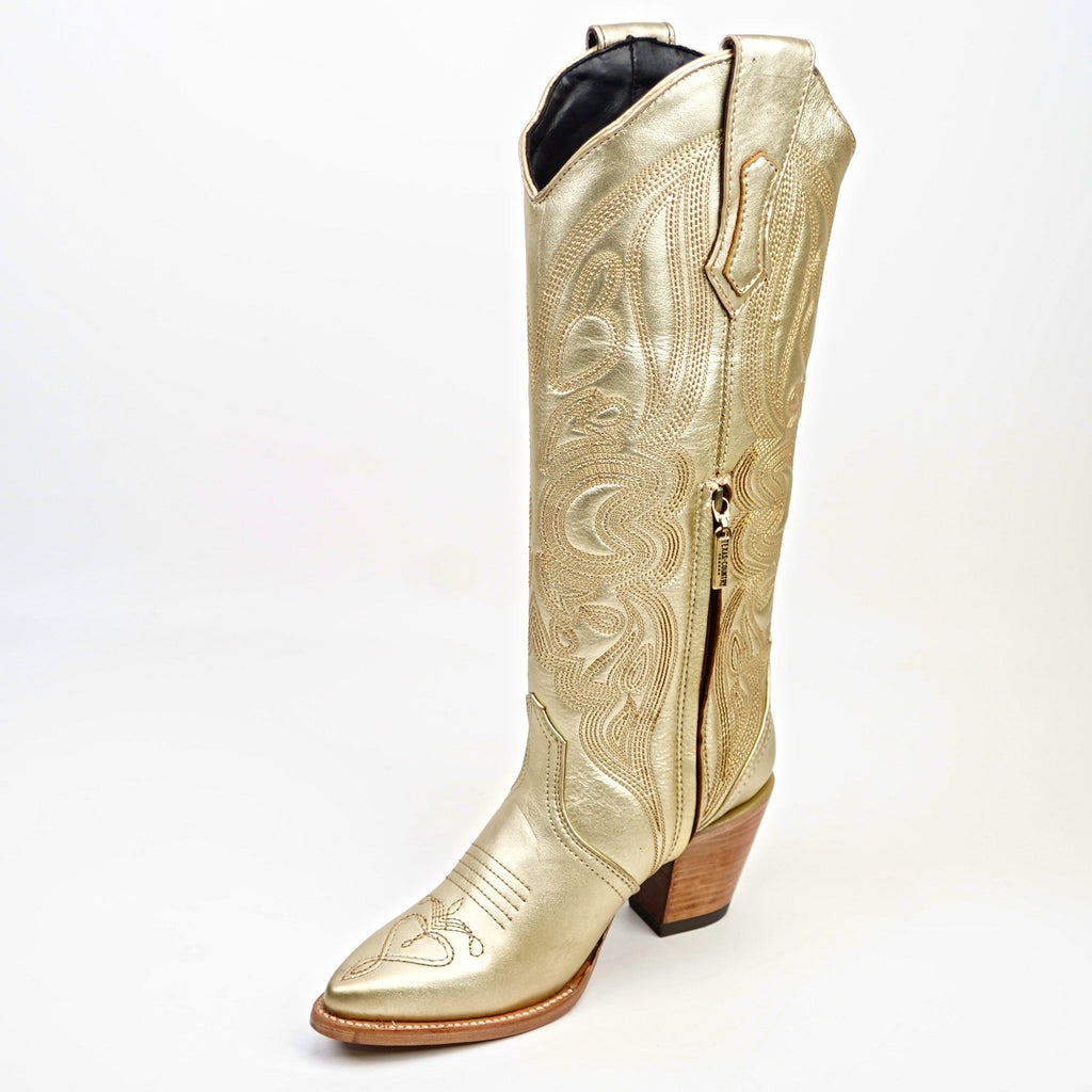 Linda Rose Gold - Tall Shaft - Snip Toe - Gomez Western Wear