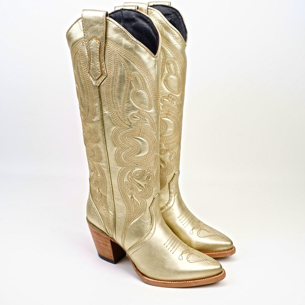 Linda Rose Gold - Tall Shaft - Snip Toe - Gomez Western Wear