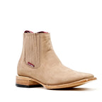 Nubuck Sand Ankle Boots - Square Toe (E1200) - Gomez Western Wear