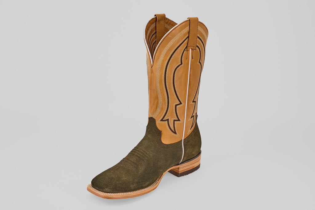 Prime Suede Green Olive - Square Toe - Gomez Western Wear