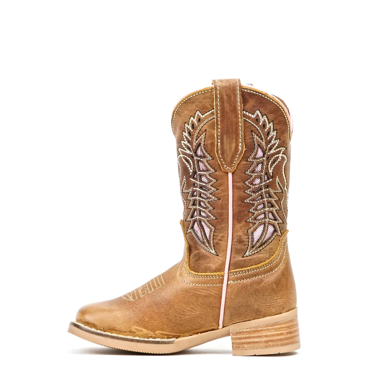 Ranch Tan Girl Boots - Slip-Resistant Sole - Square Toe (K718) - Gomez Western Wear