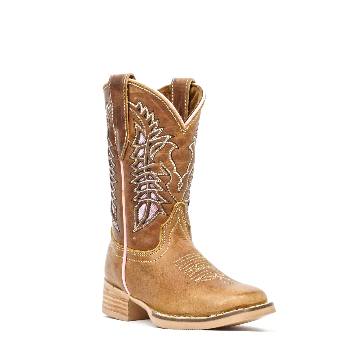 Ranch Tan Girl Boots - Slip-Resistant Sole - Square Toe (K718) - Gomez Western Wear
