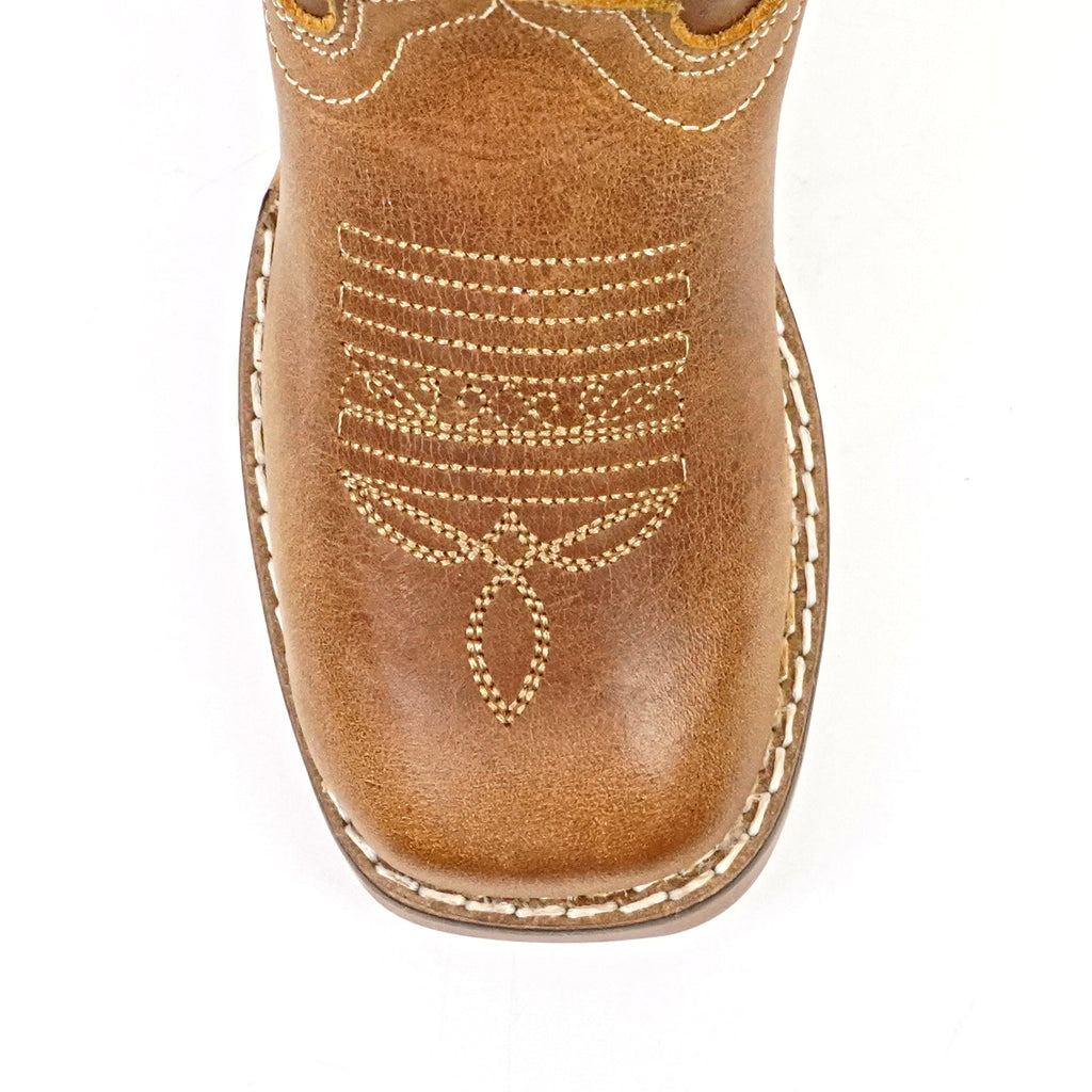 Ranch Tan Girl Boots - Slip-Resistant Sole - Square Toe (K718) - Gomez Western Wear