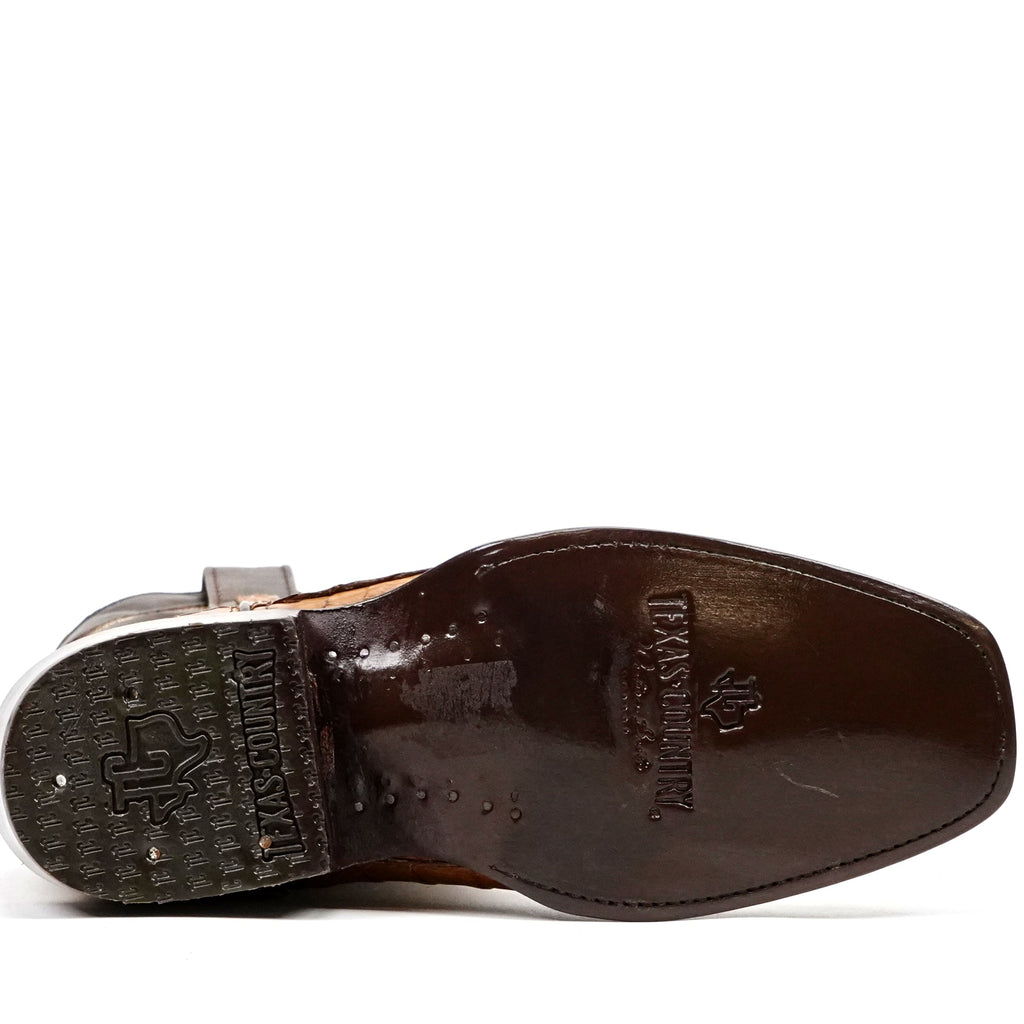 Rhodes Caiman Tail Boots - Honey - Cutter Toe - Gomez Western Wear
