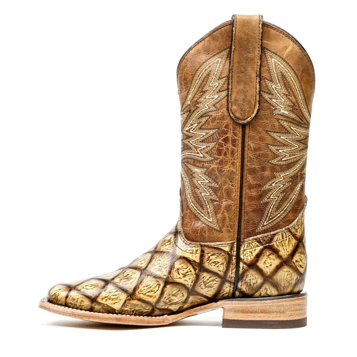 Rustic Orix Pirarucu Fish Boots - Square Toe (E629) - Gomez Western Wear