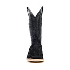 Tanner Python Boots - Matte Black - Square Toe (PN30) - Gomez Western Wear