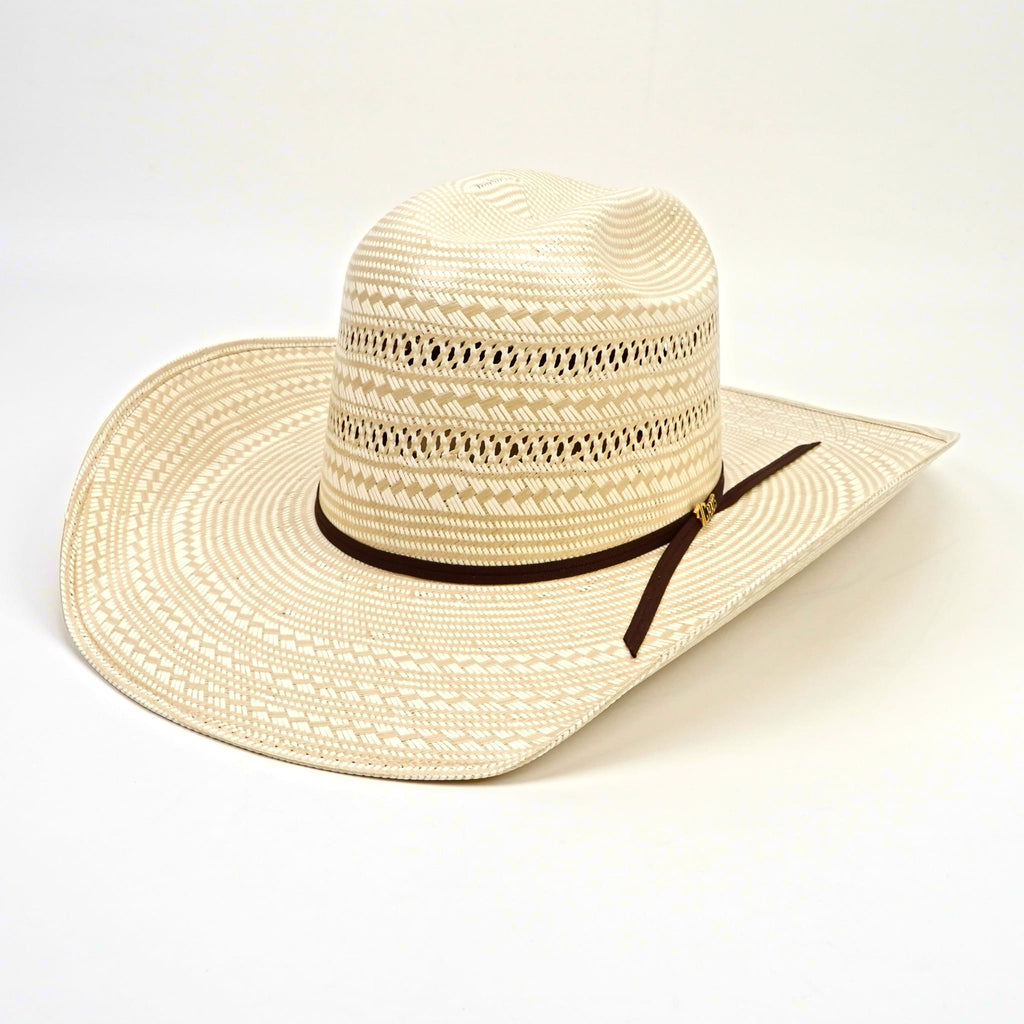 TC Hats - 100X Minnick Straw Cowboy Hat - Two-Tone Double Vented - Gomez Western Wear