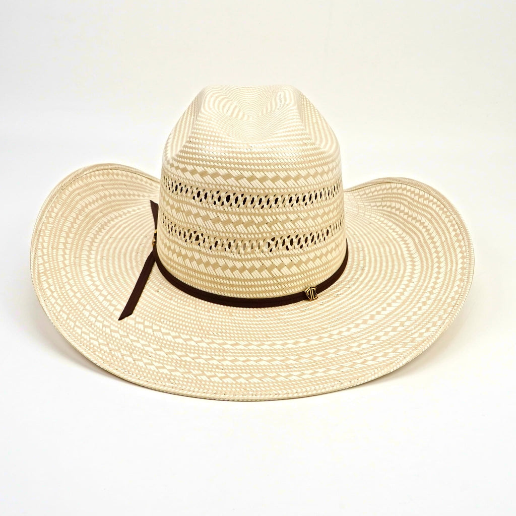 TC Hats - 100X Minnick Straw Cowboy Hat - Two-Tone Double Vented - Gomez Western Wear