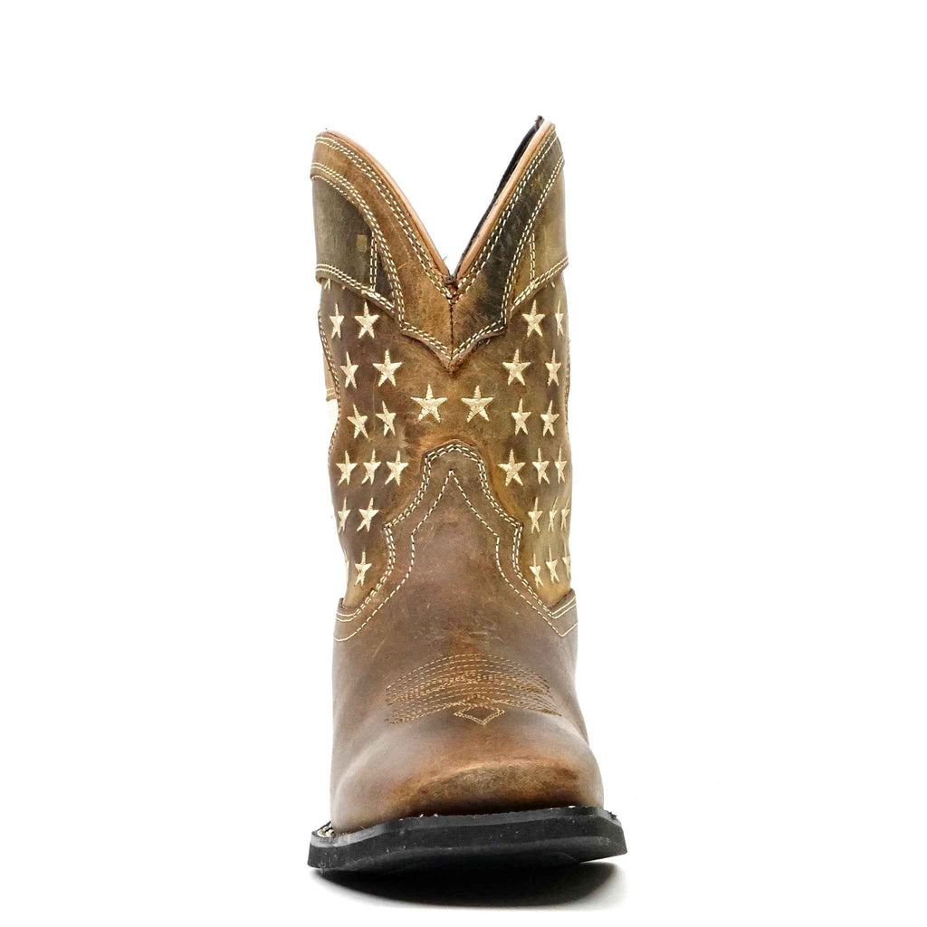Texas Country Distressed Tan Boots - Slip-Resistant Sole - Square Toe (TCK001) - Gomez Western Wear