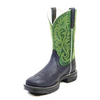 Texas Country - Green & Black Work Boots - Soft Toe (TC008) - Gomez Western Wear