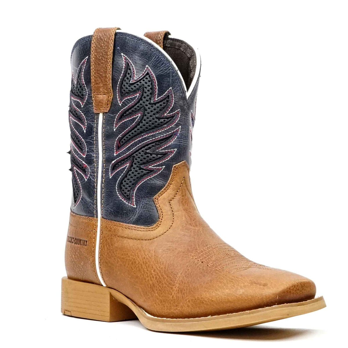 Texas Country Tan Youth Boots - Slip=Resistant Sole - Square Toe (TCK007) - Gomez Western Wear