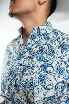 Texas Country - White Floral Button-Up Long Sleeve Shirt (MOD 1079) - Gomez Western Wear