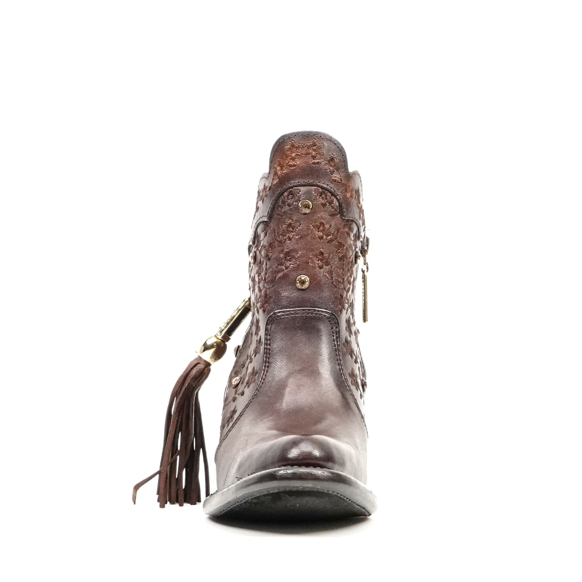 Valentina Chocolate Brown Booties - J Toe - Gomez Western Wear