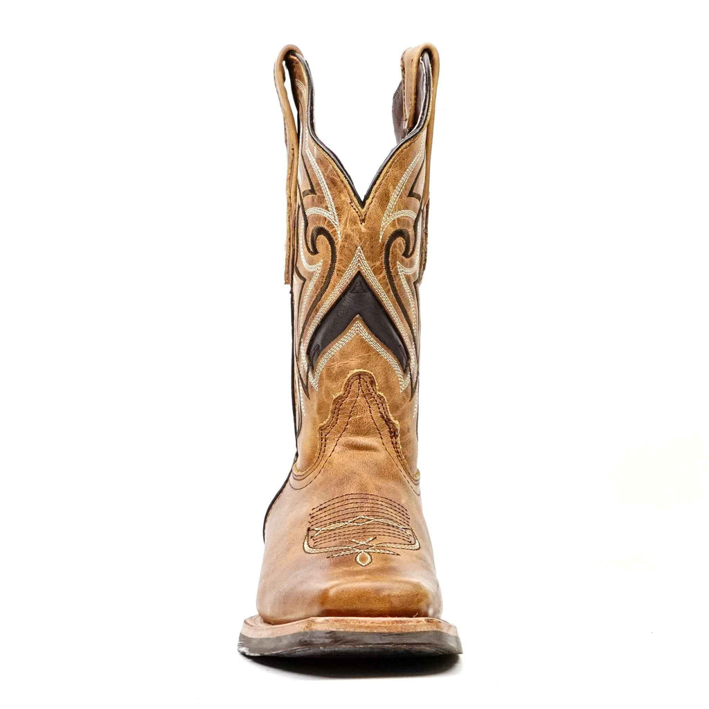 Wild Mustard Leather Boots - Sip-Resistant Sole - Rodeo Toe (E470) - Gomez Western Wear